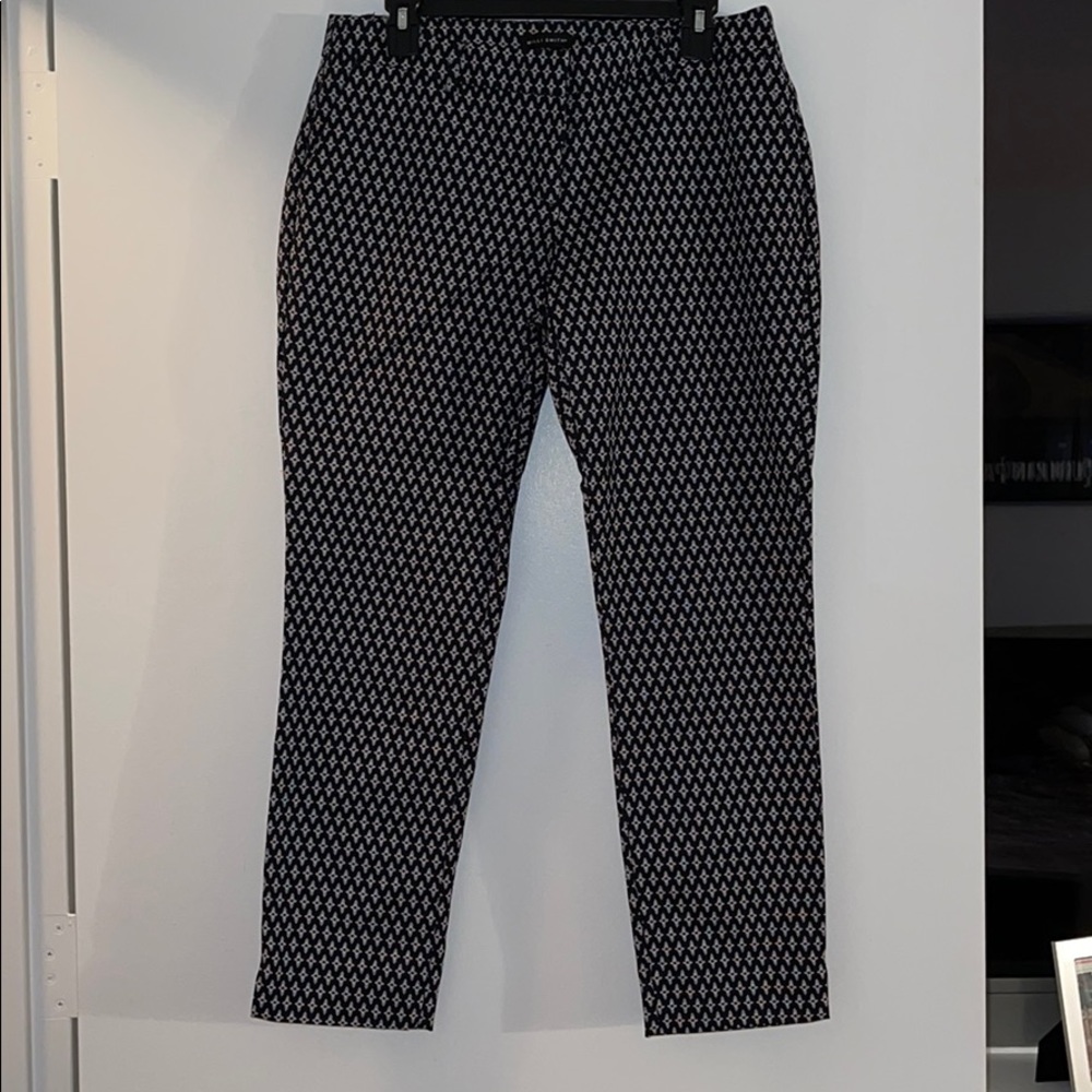 Navy patterned Capri slacks
